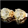 Image 2 : 14K Gold 4.42ctw Diamond Stud Earrings