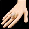 Image 3 : 18K Gold 22.30ct Moonstone & 0.79ctw Diamond Ring