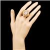 Image 4 : 18K Gold 22.30ct Moonstone & 0.79ctw Diamond Ring