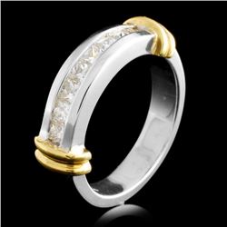 18K TT Gold 0.65ctw Diamond Ring