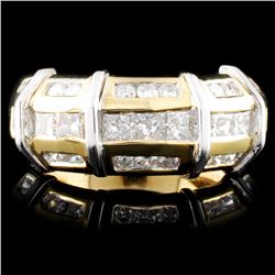 18K TT Gold 1.13ctw Diamond Ring