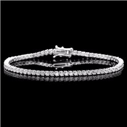 ^18k White Gold 3.65ct Diamond Bracelet