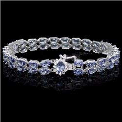 `14k Gold 20ct Tanzanite .40ct Diamond Bracelet