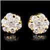 Image 1 : 18K Gold 0.92ctw Diamond Earrings