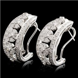 18K Gold 0.77ctw Diamond Earrings