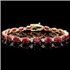 Image 1 : `14k Gold 15ct Ruby 0.60ct Diamond Bracelet