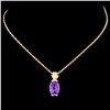 Image 2 : 14K Gold 2.42ct Amethyst Pendant