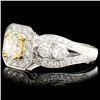 Image 2 : 18K Gold 1.51ctw Fancy Color Diamond Ring