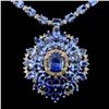 Image 2 : 14K White Gold 42.50ct Tanzanite & 2.20ct Diamond