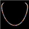 Image 1 : `14k Gold 27ct Sapphire 1.20ct Diamond Necklace