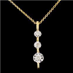 14K Gold 0.25ctw Diamond Pendant