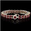 Image 1 : `14k Gold 24.5ct Ruby 0.40ct Diamond Bracelet