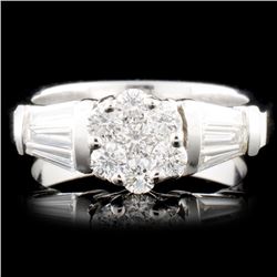 Platinum 0.63ctw Diamond Ring