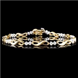 14K Gold 1.00ctw Diamond Bracelet