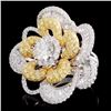 Image 2 : 18K Gold 4.61ctw Fancy Color Diamond Ring