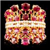 Image 1 : 18K Gold 4.67ctw Ruby & 0.45ctw Diamond Ring