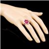 Image 3 : 18K Gold 4.50ct Ruby & 0.18ctw Diamond Ring