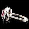 Image 3 : 14K Gold 1.33ct Tourmaline & 0.64ctw Diamond Ring