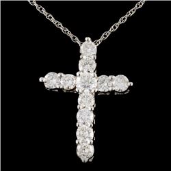 14K Gold 0.88ctw Diamond Pendant