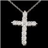 Image 1 : 14K Gold 0.88ctw Diamond Pendant