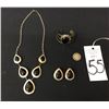 Image 3 : Onyx and Sterling Necklace/Bracelet/Earring Set