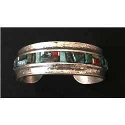 Vintage Tufacast Inlay Bracelet -Navajo