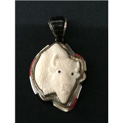 Buffalo Inlay Pendant by David Freeland Jr.