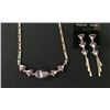 Image 5 : Channel Inlay Necklace Set -Sugalite & Opal