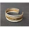 Image 5 : Navajo Sterling Bracelet with Stamp Work