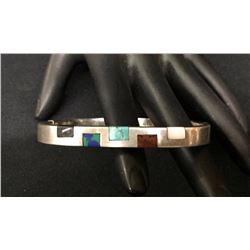 Taxco Sterling Bracelet With Inlay