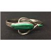Image 1 : Taxco Sterling Bracelet with Malachite