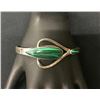 Image 5 : Taxco Sterling Bracelet with Malachite
