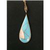 Image 1 : Turquoise and Mother of Pearl Inlay Necklace
