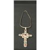 Image 4 : Multi-Stone Sterling Cross Pendant Necklace