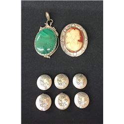 Sterling Pendants and Button Covers