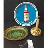 Image 2 : Mexican Whiskey Tray and Pottery Lot
