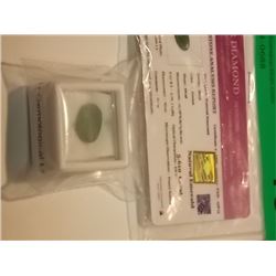 GEMSTONE - OVAL FACETTED EMERALD GEMSTONE - CERTIFIED - INCLUDES GEMSTONE ANALYSIS REPRT - RETAIL ES