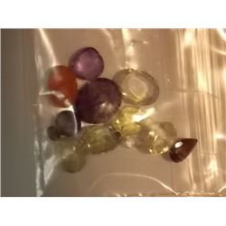 BAG OF ASSORTED GEMSTONES - APPROX. 19.5 CTW - VARIOUS COLORS AND CUTS