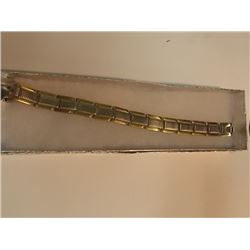 BRACELET - MANS 2 TONE STAINLESS STEEL - NEW IN BOX