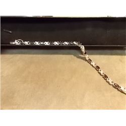 BRACELET - NEW 6.05 CTW SAPPHIRE & DIAMONDS IN STERLING SILVER SETTING - INCLUDES CERTIFICATE $550 -
