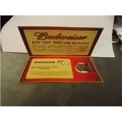 SUPERBOWL XXXVI - BUDWEISER NFL 2002 COMMEMORATIVE MEDALLION - BRONCOS