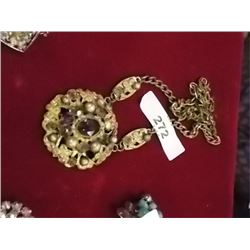 VINTAGE RHINESTONE JEWELRY - NECKLACE