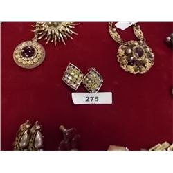 VINTAGE RHINESTONE JEWELRY - EARRINGS
