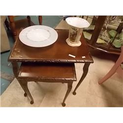 VINTAGE NESTING TABLES - WALNUT - 2 PC