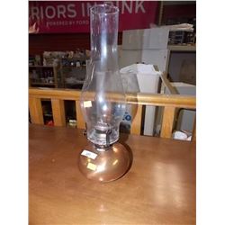RETRO BRASS & GLASS OIL LAMP