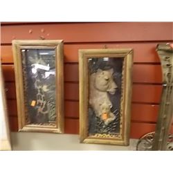 BOX OF FRAMED ANIMAL PICTURES- 2 TTL