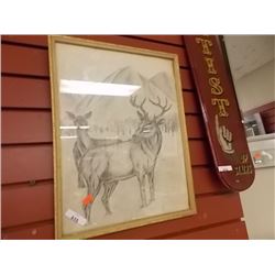 HAND DRAWN PICTURE- DEER