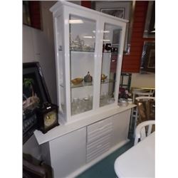 CHINA CABINET - 2 PC  - WHITE