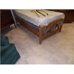 SINGLE BED FRAME - WHAGON WHEEL DESIGN - MAPLE