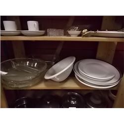 RETRO PYREX CLEAR PIE & LOAF & DIVIDED DISHES - & MORE